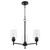 Quorum Wallinger Three Light Chandelier in Matte Black - 6112-3-59