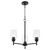 Quorum Wallinger Three Light Chandelier in Matte Black - 6112-3-59