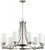 Quorum Lancaster Nine Light Chandelier in Satin Nickel - 6207-9-65