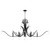 Quorum Majesty Eight Light Chandelier in Matte Black - 621-8-59