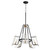 Quorum Tioga Five Light Chandelier in Textured Black w/ Aged Brass - 637-5-69