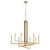 Quorum BOLERO Eight Light Chandelier in Aged Brass - 6377-8-80