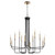 Quorum Hope 12 Light Chandelier in Textured Black w/ Aged Brass - 630-126980