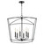 Quorum Mantle Six Light Pendant in Matte Black - 6412-6-59
