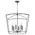 Quorum Mantle Six Light Pendant in Matte Black - 6412-6-59