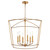 Quorum Mantle Six Light Pendant in Gold Leaf - 6412-6-74