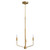 Quorum Harmony Three Light Chandelier in Aged Brass - 657-3-80