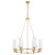 Quorum Lee Boulevard Six Light Chandelier in Aged Brass - 667-6-80
