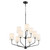 Quorum Harmony Nine Light Chandelier in Matte Black - 657-9-59