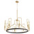 Quorum Howe Eight Light Chandelier in Textured Black w/ Aged Brass - 65-8-6980