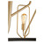 Quorum Howe Eight Light Chandelier in Textured Black w/ Aged Brass - 65-8-6980