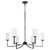 Quorum Ayala Six Light Chandelier in Matte Black - 681-6-59