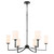 Quorum Ayala Six Light Chandelier in Matte Black - 681-6-59