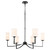 Quorum Ayala Eight Light Chandelier in Matte Black - 681-8-59