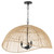 Quorum Rattan Three Light Pendant in Matte Black - 6903-3-59
