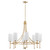 Quorum Lee Boulevard Eight Light Chandelier in Aged Brass - 664-8-80