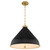 Quorum Bonnel One Light Pendant in Matte Black / Aged Brass - 6863-20-5980