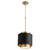 Quorum Drum Pendants One Light Pendant in Textured Black - 8010-6980