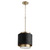 Quorum Drum Pendants One Light Pendant in Textured Black - 8010-6980