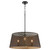 Quorum Benedict Three Light Pendant in Matte Black / Aged Brass - 8217-3-5980
