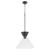 Quorum Beldar One Light Pendant in Matte Black w/ Clear Glass - 8119-259