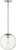 Quorum Globe Pendants One Light Pendant in Satin Nickel - 80-12-65