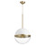 Quorum Sphere Pendants One Light Pendant in Studio White w/ Aged Brass - 83-14-0880