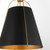 Quorum Jamie Three Light Pendant in Matte Black w/ Aged Brass - 861-3-5980