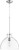 Quorum 8832 Pendants One Light Pendant in Satin Nickel - 8832-65