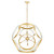 Quorum Domain Eight Light Pendant in Studio White w/ Aged Brass - 866-8-0880