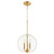 Quorum 873 Globe Pendants Three Light Pendant in Aged Brass - 873-3-80