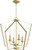 Quorum 4LT Entry Series Four Light Entry Pendant in Aged Brass - 894-4-80