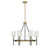 Savoy House Tivoli Six Light Chandelier in Matte Black with Warm Brass - 1-1893-6-143 Savoy House Tivoli Six Light Chandelier in Matte Black with Warm Brass - 1-1893-6-143