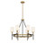 Savoy House Tivoli Six Light Chandelier in Matte Black with Warm Brass - 1-1893-6-143 Savoy House Tivoli Six Light Chandelier in Matte Black with Warm Brass - 1-1893-6-143