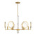 Savoy House Leighton Six Light Chandelier in Warm Brass - 1-2216-6-322