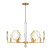 Savoy House Leighton Six Light Chandelier in Warm Brass - 1-2216-6-322