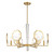 Savoy House Leighton Six Light Chandelier in Warm Brass - 1-2216-6-322