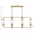 Savoy House Holton Six Light Linear Chandelier in Warm Brass - 1-3026-6-322