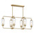 Savoy House Holton Six Light Linear Chandelier in Warm Brass - 1-3026-6-322