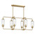 Savoy House Holton Six Light Linear Chandelier in Warm Brass - 1-3026-6-322