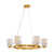 Savoy House Isla Blanca Six Light Chandelier in Warm Brass - 1-3170-6-322