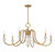 Savoy House Bergdorf Six Light Chandelier in Warm Brass - 1-5802-6-322 Savoy House Bergdorf Six Light Chandelier in Warm Brass - 1-5802-6-322