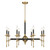 Savoy House Consulate Eight Light Chandelier in Matte Black and Warm Brass - 1-9512-8-143