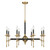 Savoy House Consulate Eight Light Chandelier in Matte Black and Warm Brass - 1-9512-8-143