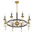 Savoy House Consulate Eight Light Chandelier in Matte Black and Warm Brass - 1-9512-8-143