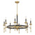 Savoy House Consulate Eight Light Chandelier in Matte Black and Warm Brass - 1-9512-8-143