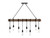 Savoy House Burgess Eight Light Linear Chandelier in Durango - 1-990-8-41