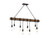 Savoy House Burgess Eight Light Linear Chandelier in Durango - 1-990-8-41