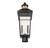 Savoy House Kingsley Two Light Outdoor Post Lantern in Matte Black with Warm Brass - 5-718-143