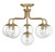 Savoy House Marco Six Light Semi-Flush Mount in Warm Brass - 6-1951-6-322